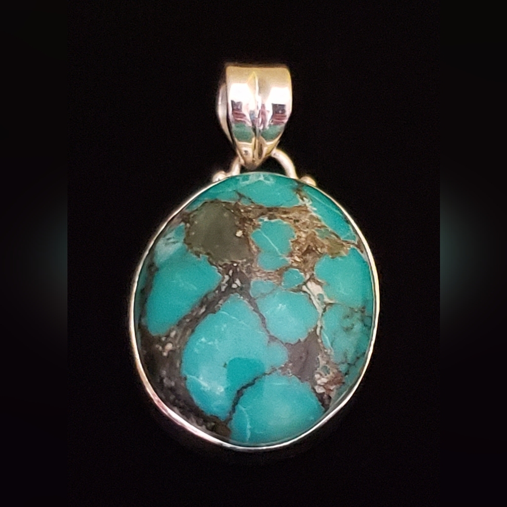 A MUST HAVE! Turquoise Sterling Silver Pendant